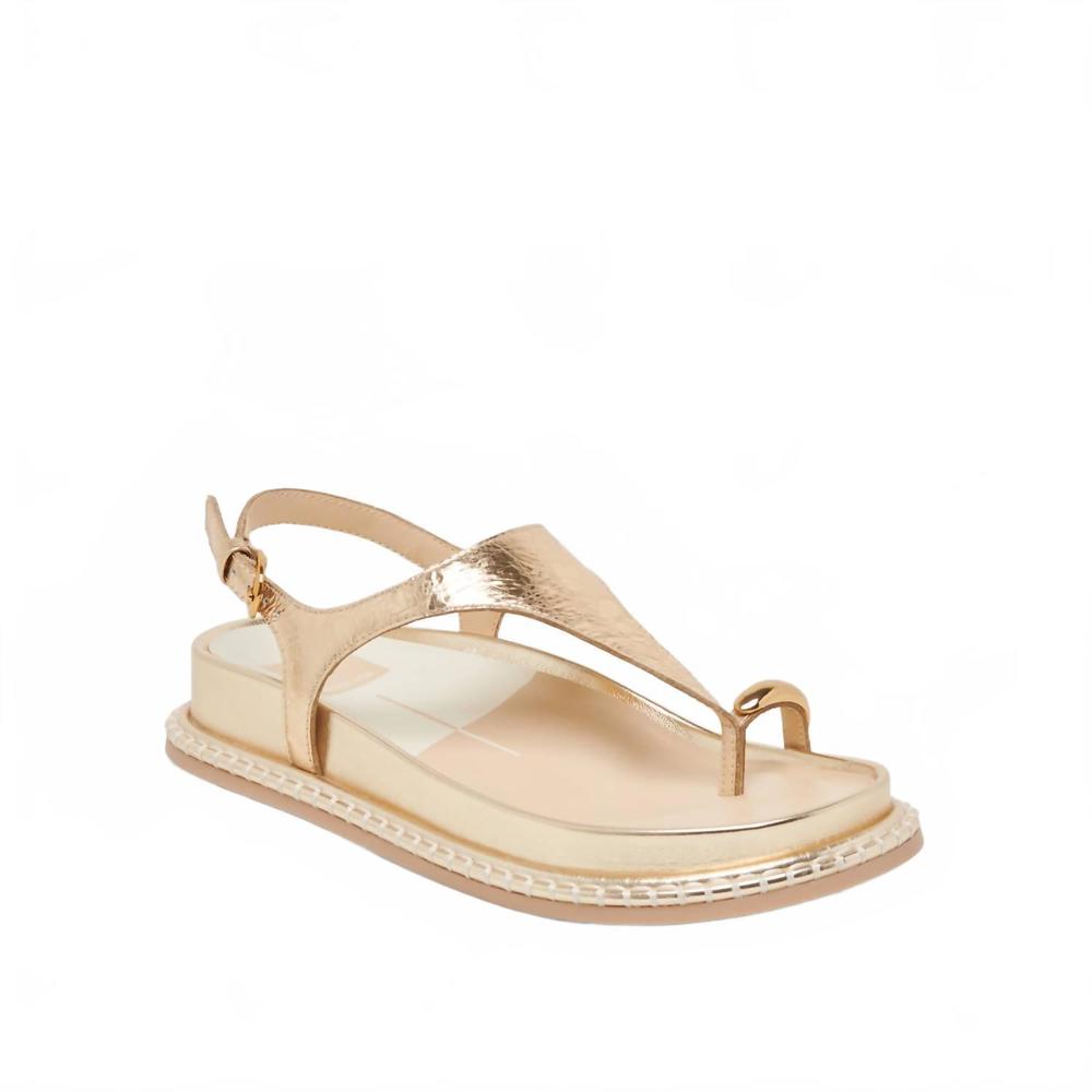 Dolce Vita Rose Stephan Gold Metallic Toe-Ring Sandal